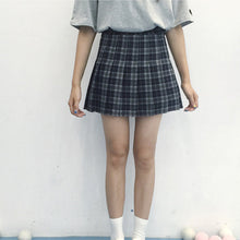 2017 New Spring high waist ball pleated Plaid a-line sailor skirts Harajuku Tutu skirt Large Size Japanese school uniform - 64 Corp