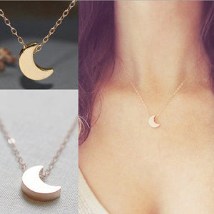 N317 Rescent Moon Pendant Clavicle Necklace Minimalist Women Fashion Collares Summer Everyday Jewelry Solid Collares Bijoux - 64 Corp