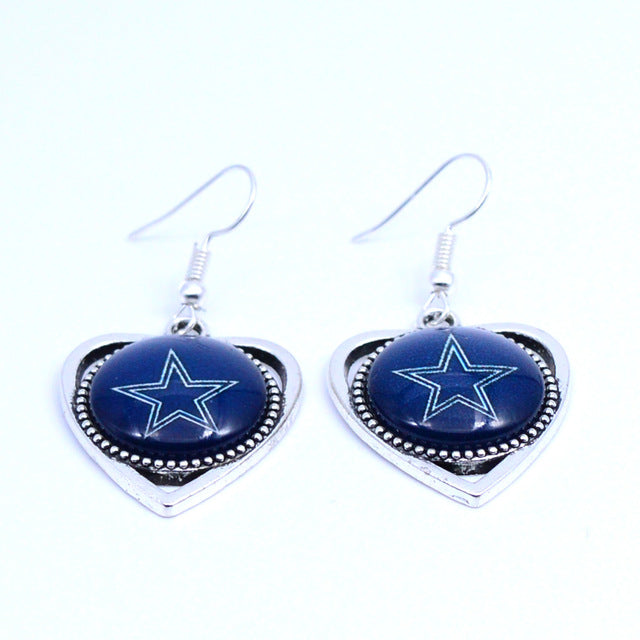 Earrings Dallas Cowboys Charms Dangle Earrings Sport Earrings Football Jewelry for Women Birthday Party Gift 5 pairs - 64 Corp