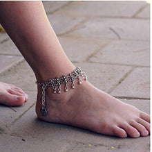 New Boho Ethnic Summer Multilayer Metal Chains Natural Green Stone Bead Anklet Foot Flower Vintage Jewelry Bracelet Accessories - 64 Corp