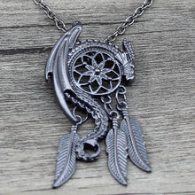 Anslow Dream Guardian Dream Catcher Pendant Necklace Feather Tassel Boho Bohemian Women Necklace Choker Jewelry Viking Charm - 64 Corp