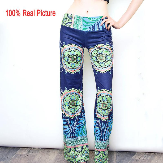 2015 summer women pants Casual High Waist Flare Wide Leg Long Pants Palazzo Trousers  floral classic exuma pant preppy - 64 Corp