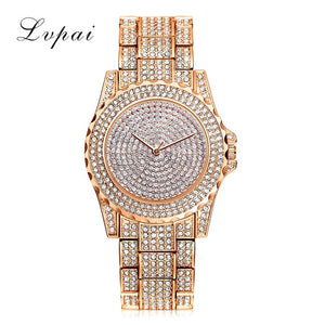 Lvpai Top Brand Silver Luxury Women Dress Watch Rhinestone Ceramic Crystal Quartz Watches Magic Women Wrist Watch Female LP033 - 64 Corp