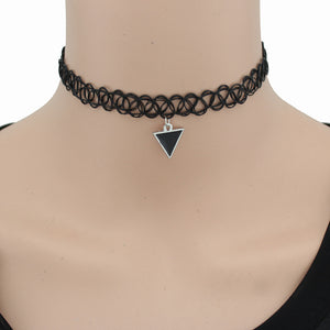 2017 New Vintage Stretch Tattoo Choker Necklace Gothic Punk Grunge Henna Elastic With Pendant Necklaces DY000 - 64 Corp