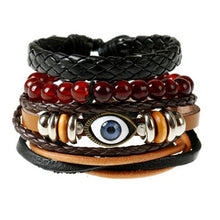 ZOSHI Vintage Tribal Bohemian Wood Beads Bracelet Boho Bracelet Cuff Men Leather Braclet Femme Male Wrist Band Handmade Jewelry - 64 Corp