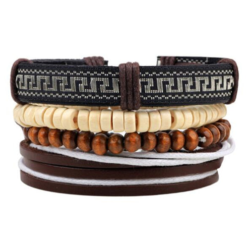 Boho Band Beaded Leather Bracelet