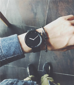 2017 New fashion minimalist men's wristwatches BGG Korean version simple casual quartz leather watch men clock waterproof - 64 Corp