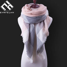 Fashion Winter Scarf For Women Scarf Cashmere Warm Plaid Pashmina Scarf Luxury Brand Blanket Wraps Female Scarves And Shawls - 64 Corp