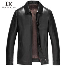 Dusen Klein Men Genuine Leather Jacket Autumn Outerwear Black/Slim/Simple Business Style/Sheepskin Coat 14Z6608
