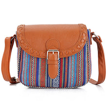 2017 Vintage Fabric Boho Aztec Tribal Female Handbag Women Crossbody Bag Ladies Shoulder Bag with PU Leather Messenger Bag - 64 Corp