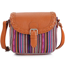 2017 Vintage Fabric Boho Aztec Tribal Female Handbag Women Crossbody Bag Ladies Shoulder Bag with PU Leather Messenger Bag - 64 Corp