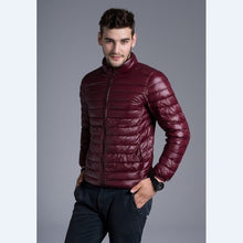 Winter Padded Jacekt Men's Brand thin Duck Down Collar Casual Warm Coat Outerwear Parka Jackets Plus Size XXXL Down Jacket Men