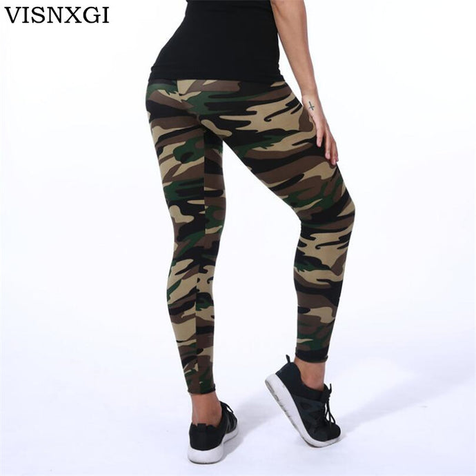VISNXGI High Quality Women Leggings High Elastic Skinny Camouflage Legging Spring Summer Slimming Women Leisure Jegging Pants - 64 Corp