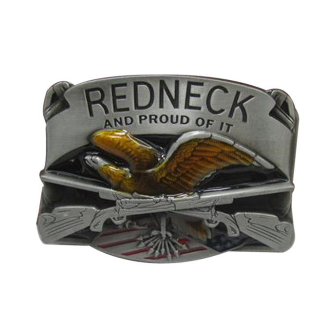 Mens Luxury Brand Designer Cowboys Belt Buckle Meatl REDNECK AND PROUD OD IT Eagle Buckles DIY Belt New Year Gifts Free Shipping - 64 Corp