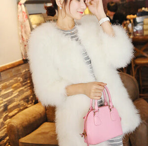 LET-SETTING hot sale new winter coat fur coat Ostrich hair in women Slim plus size coat fur coat