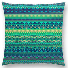 Hippie Boho Acqua Navajo Aiyana Decorative Pattern Ethnic Tribal Prints Tipi Geometric Stripe Cushion Cover Sofa Pillow Case - 64 Corp