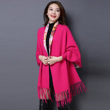 2017 Brand print flower Cashmere Pashmina women HOT SALE fashion tassel scarf Female shawl long Sleeve high quality Ponchos Cape - 64 Corp