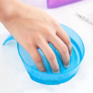 Manicure Bowl Soak Finger Acrylic Tip Nail Soaker Treatment Remover for DIY Salon Nail Spa Bath Treatment Manicure Tools - 64 Corp