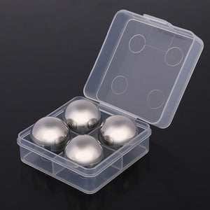 WITUSE 4/6/8 PCS Stainless Steel 304 Whisky Stones Ice Cubes in Package, Whiskey Cooler Rocks,Ice stone islande With Plastic Box