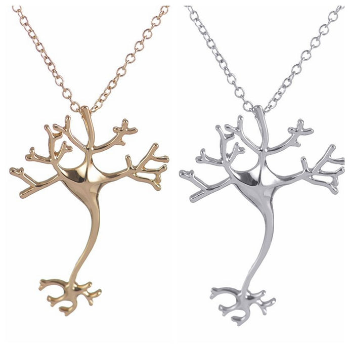 Oly2u 2017 New Fashion Science Jewelry Hippie Chic Neuron Brain Nerve Cell Necklace Colar Boho Neuron Necklaces for Women-N197 - 64 Corp