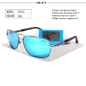 OLEY Brand Polarized Sunglasses Men New Fashion Eyes Protect Sun Glasses With Accessories Unisex driving goggles oculos de sol - 64 Corp