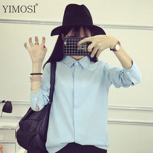 YIMOSI Women Autumn Blouses 2017 Korean Style Long Sleeve Shirts Preppy White Lady Tops Female Office Clothing Casual Blusas - 64 Corp