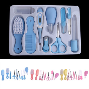 10Pcs Baby Kids Nail Hair Health Care Thermometer Grooming Brush Kit - 64 Corp