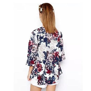 2017 New Hot Summer Casual Women Tops Jacket Autumn Spring Flower Jacket Floral Outwear Female Coat  Kimono Outwear - 64 Corp