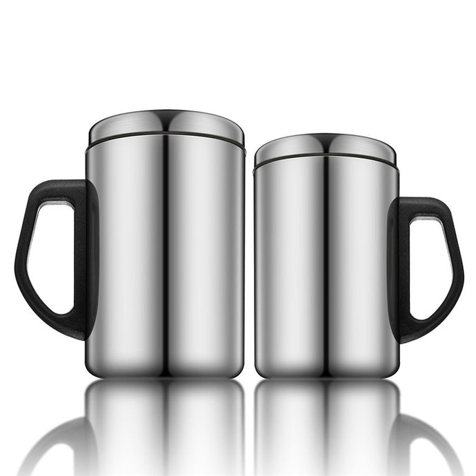 350ml/500ml Stainless Steel Cups Wine Beer Whiskey Insulated Mugs Outdoor Travel Water Tea Cup with Lid V4263