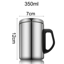350ml/500ml Stainless Steel Cups Wine Beer Whiskey Insulated Mugs Outdoor Travel Water Tea Cup with Lid V4263