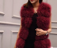 New Fashion 2017 Women Winter encryption 100% natural ostrich feathers turkey feather fur vest vest fur coat Fur Coat Hot Sale