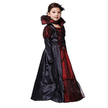 Halloween Costumes Vampire princess Costume Kids Black Lace Party Dress performance Fancy Dress Necklace Set Boy Couple Clothing
