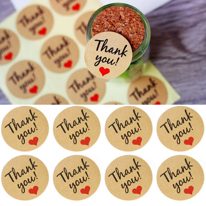 60Pcs Kraft Paper Thank You Gift Tags Wedding Favors Party Accessories Christmas DIY Wedding Vintage Wedding Decoration Lables - 64 Corp