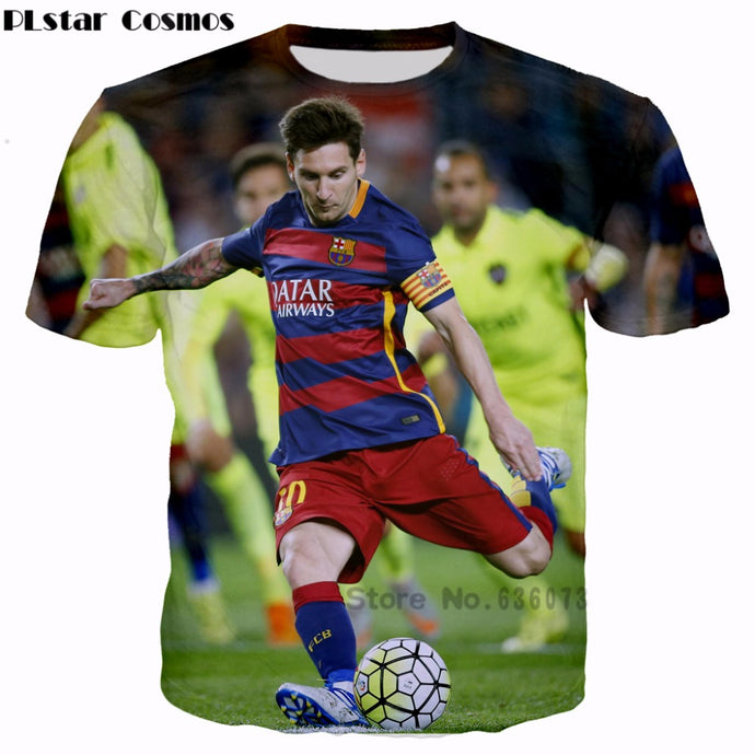 PLstar Cosmos 2017 summer new style T-shirts Athletes Lionel Messi 3d print Men/Women t shirt street wear camisa masculina - 64 Corp