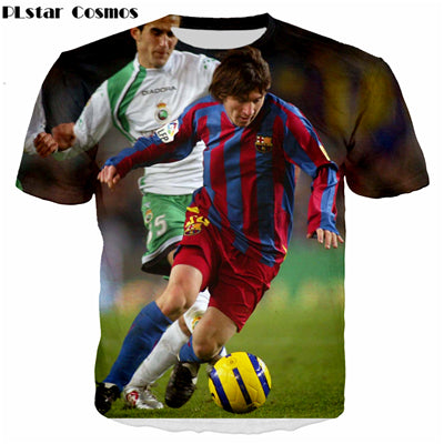 PLstar Cosmos 2017 summer new style T-shirts Athletes Lionel Messi 3d print Men/Women t shirt street wear camisa masculina - 64 Corp