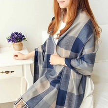 2017 Autumn Winter Female Wool Plaid Scarf Women Cashmere Scarves Wide Lattices Long Shawl Wrap Blanket Warm Tippet Drop Ship - 64 Corp
