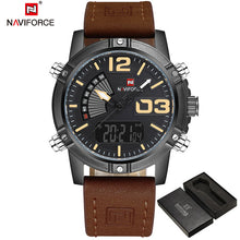 2017 NAVIFORCE Men's Fashion Sport Watches Men Quartz Analog Date Clock Man Leather Military Waterproof Watch Relogio Masculino - 64 Corp