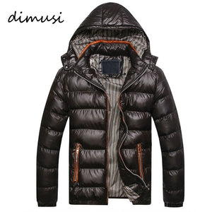 DIMUSI New Men Winter Jacket Fashion Hooded Thermal Down Cotton Parkas Male Casual Hoodies Brand Clothing Warm Coat 5XL,PA064