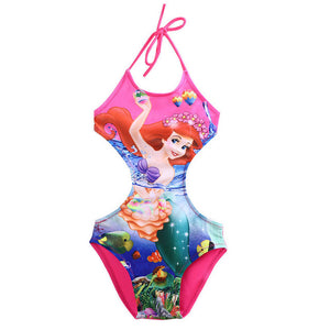 2-10T Mermaid Girl Kids Swimsuit Cartoon Bathing Suit Print Children Swimwear Bikini Tankini Baby Girl Summer Swimming Costume - 64 Corp