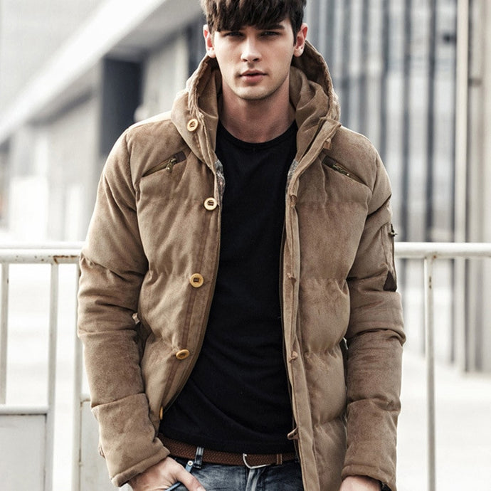 New Men Winter Jacket Coat Fashion Quality Cotton Padded Windproof Thick Warm Soft Brand Clothing Hooded Male Down Parkas