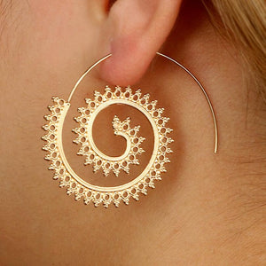 Meyfflin 8 Types Big Swirl Hoop Earrings for Women 2017 New Bohemian Geometric Earring Female Punk Round Boho Jewelry bijoux - 64 Corp