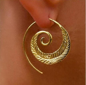 Meyfflin 8 Types Big Swirl Hoop Earrings for Women 2017 New Bohemian Geometric Earring Female Punk Round Boho Jewelry bijoux - 64 Corp