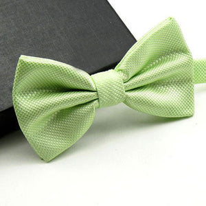 High Quality Men Fashion Solid Bowtie Wedding Butterfly Bow Tie Novelty Tuxedo Adjustable Necktie Yellow/Dark Green/Grass Green - 64 Corp