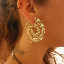 Meyfflin 8 Types Big Swirl Hoop Earrings for Women 2017 New Bohemian Geometric Earring Female Punk Round Boho Jewelry bijoux - 64 Corp
