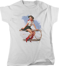 Women Brand Famous Clothing Funny Short Sleeve Cotton T-Shirts Pin-Up Cowgirl, Hi Ho Silver Custom T Shirts Online - 64 Corp