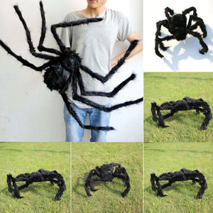 1Pcs New Halloween Horrible Big Black Furry Fake Spider Size 30cm,50cm,75cm Creep Trick Or Treat Halloween Decoration