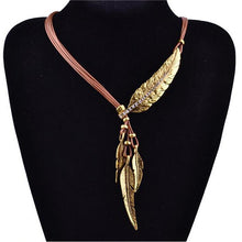 Collier Femme Feather Necklaces & Pendants Rope Leather Vintage Maxi Colar For Statement Necklace Women Fashion Jewelry Bijoux - 64 Corp