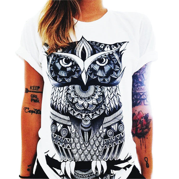 Tshirt 2017 Summer Women Designer Clothing T-shirt Print Punk Rock Fashion Graphic Tees European T Shirt Fashion White Unicorn - 64 Corp