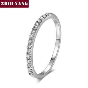 Top Quality Gold Concise Classical CZ Wedding Ring Rose Gold Color Austrian Crystals Wholesale ZYR132 ZYR133 - 64 Corp