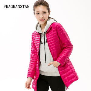 90% White Duck Down Jacket Women Winter New Fashion Waterproof Light Warm Soft Solid Color Long Coat Large Size Slim Parkas LY87